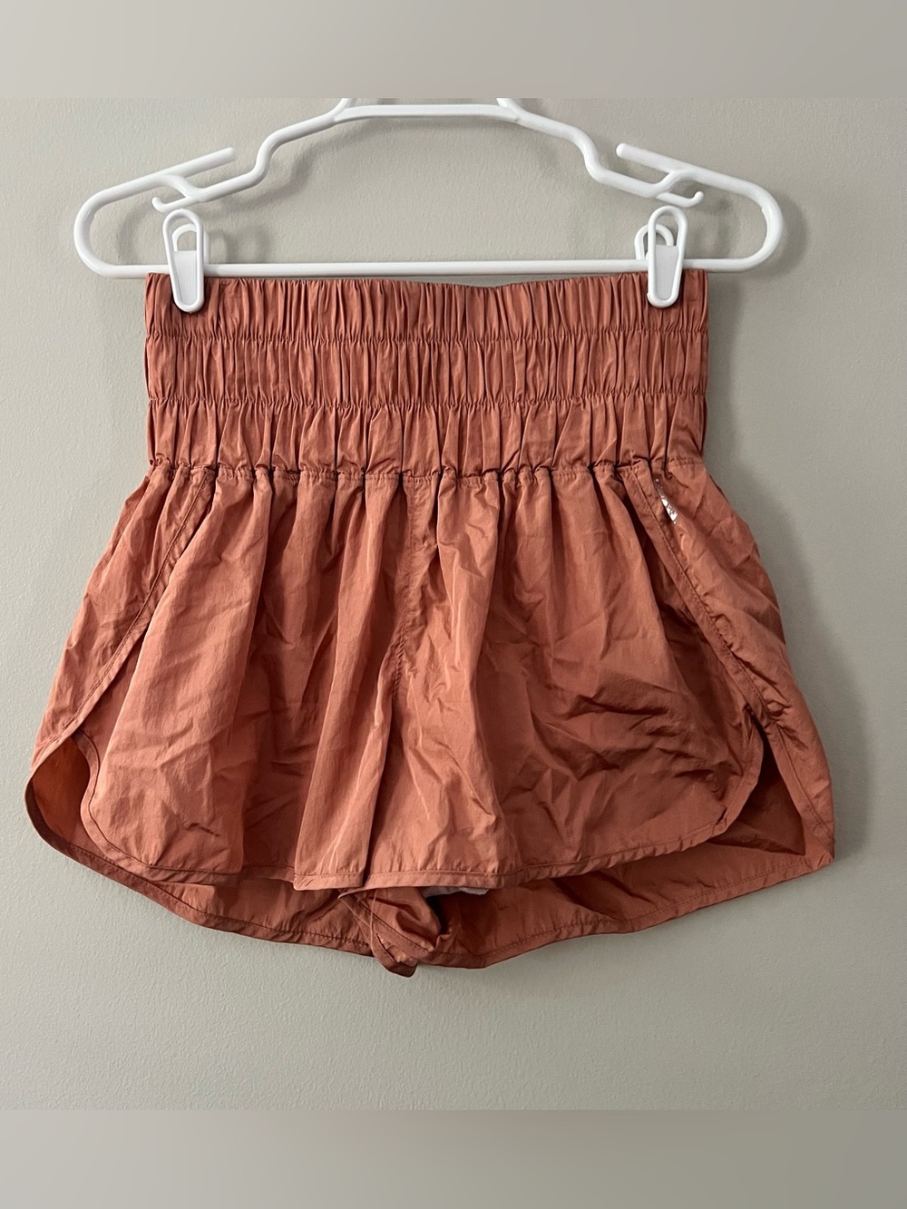 Free People FP Movement Rust Orange The Way Home Athletic Shorts Medium